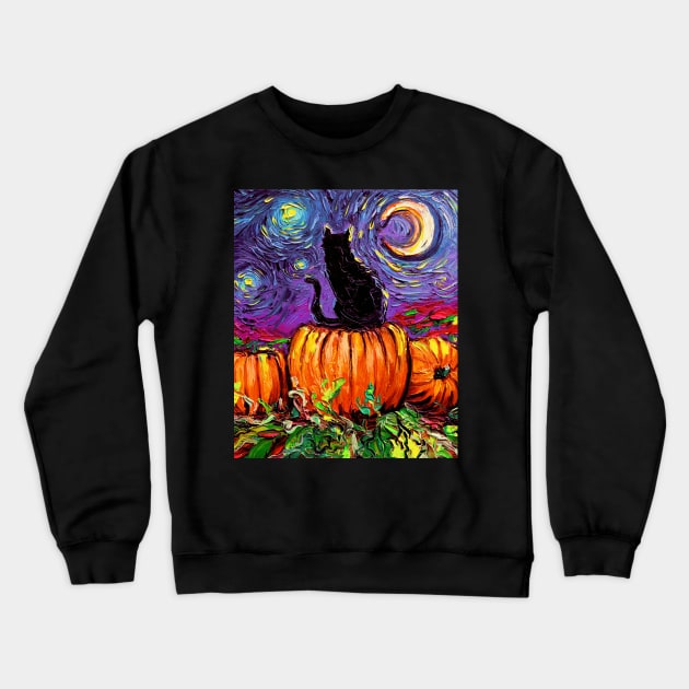 Starry Hallows' Eve Crewneck Sweatshirt by sagittariusgallery